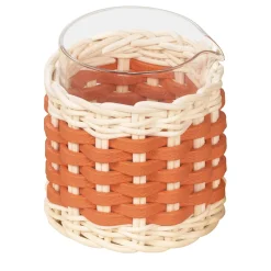 Deauville Leather & Rattan Milk Jug