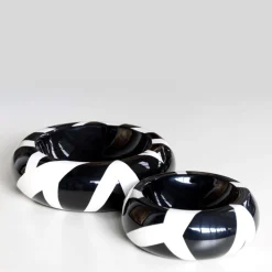 Deco Round Black-And-White Bowl