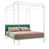 Dehors Mint-Green Iron Canopy Double Bed by Matteo Ragni