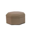 Del Monte 17 Octagonal Tamarone Beige Wood & Leather Box