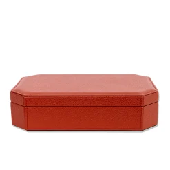 Del Monte 25 Persian Red Wood & Leather Box