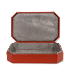 Del Monte 25 Persian Red Wood & Leather Box