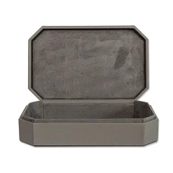 Del Monte Luna Gray Wood & Leather Box