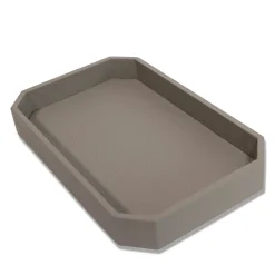 Del Monte Medium Luna Gray Leather Vide-Poche
