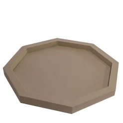 Del Monte Octagonal Tamarone Beige Leather Tray