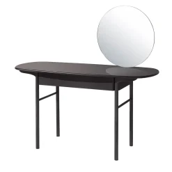 Delorean Wood Vanity Desk with Mirror