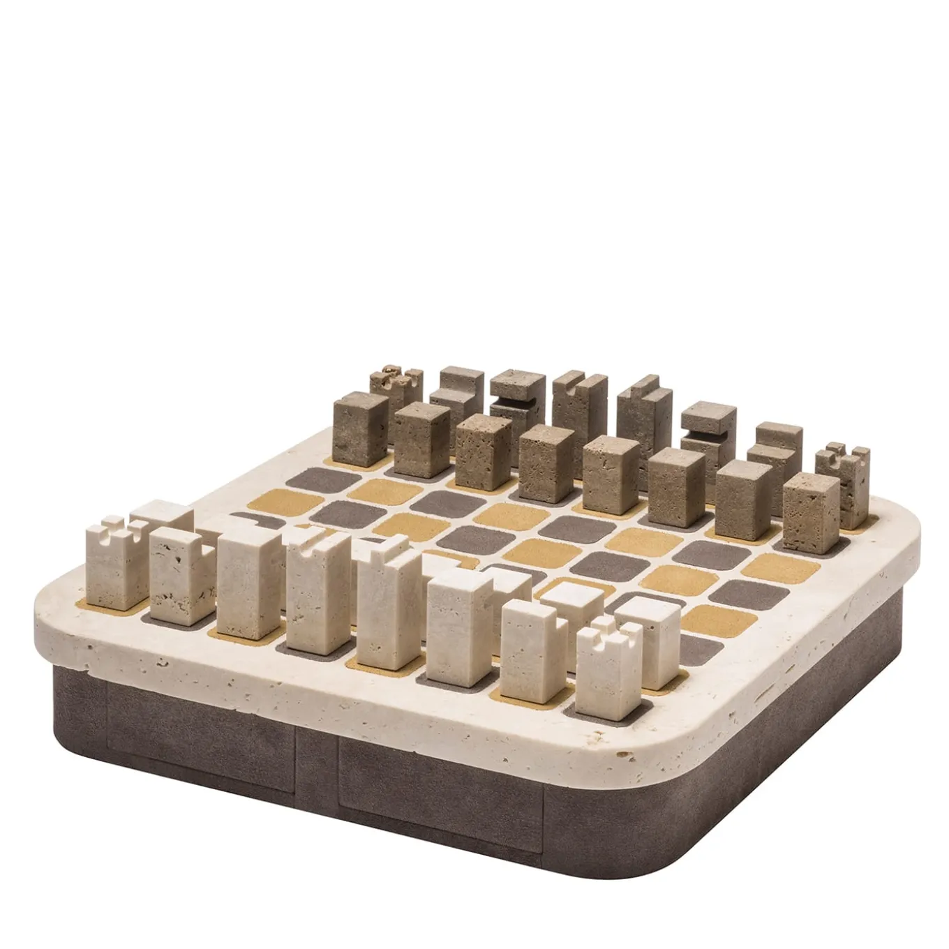 Delos Marble Chess Set - Travertino