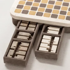 Delos Marble Chess Set - Travertino