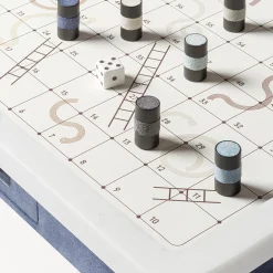 Delos Marble Snakes & Ladders Game Set