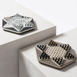 Delos Travertino Marble Chinese Checkers