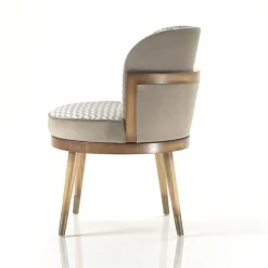 Delphi Zig-Zagged-Patterned Walnut Chair