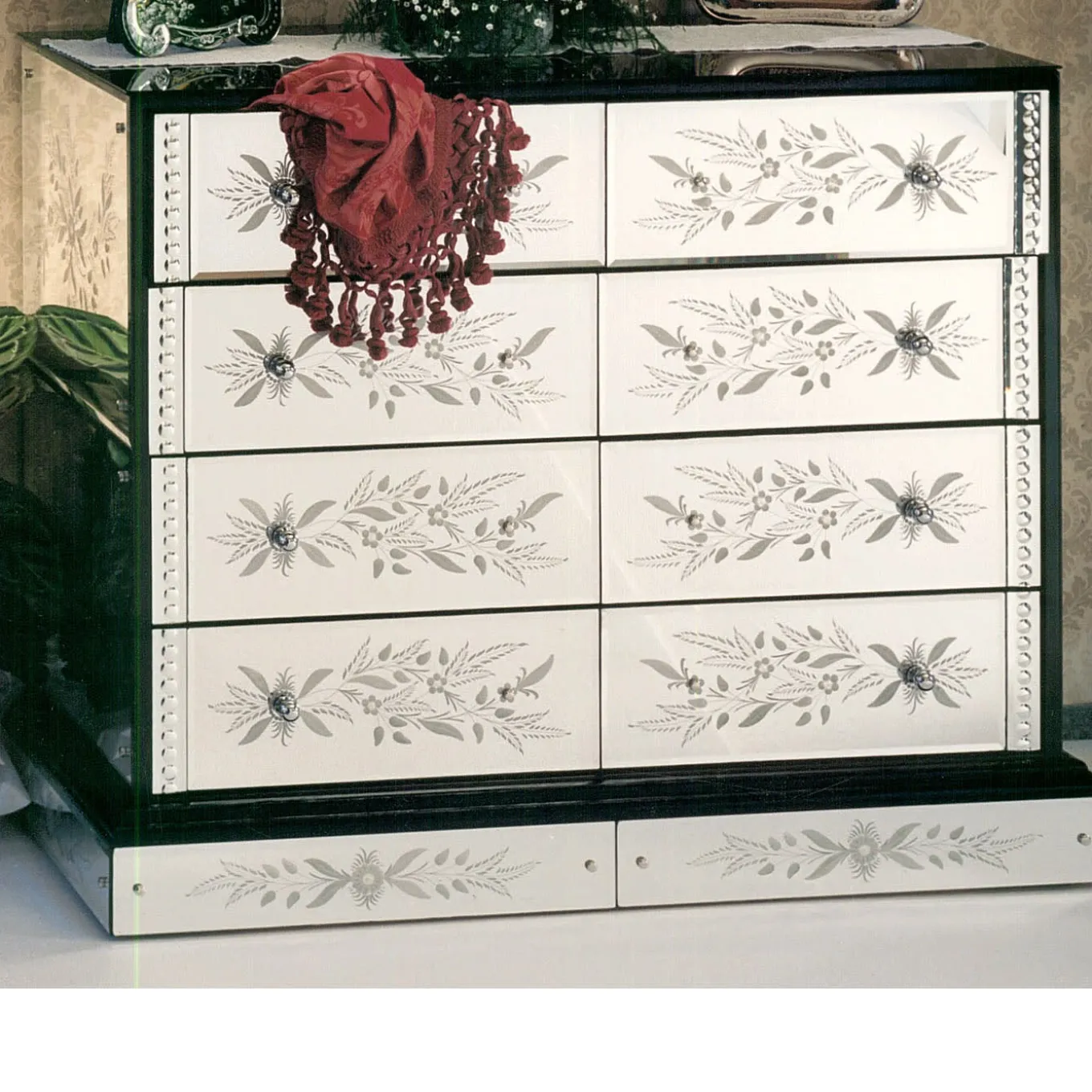 Demetra Silver Floral Design Dresser