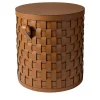 Demetra Tan Round Small Basket with lid