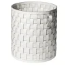 Demetra White Round Small Basket