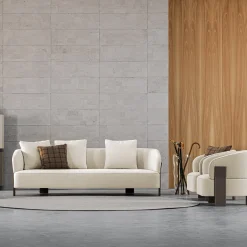 Diamante Glamour Beige Fabric Sofa Designed by Marco Piva