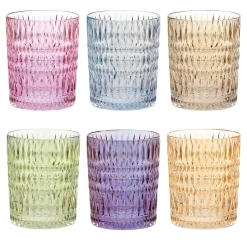 Diamante Polychrome Set of 6 Water Glasses