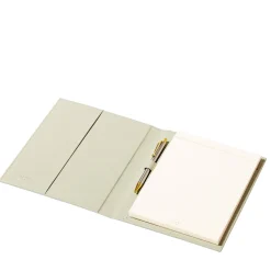 Diamonds Large Celadon Green Leather Notepad Holder