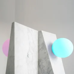 Dieus White Extra Large Floor Lamp by Sissy Daniele