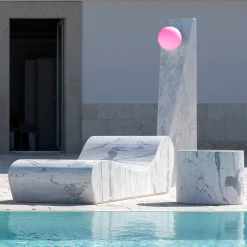 Dieus White Extra Large Floor Lamp by Sissy Daniele