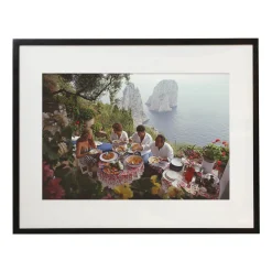 Dining Al Fresco On Capri Framed Print by Slim Aarons