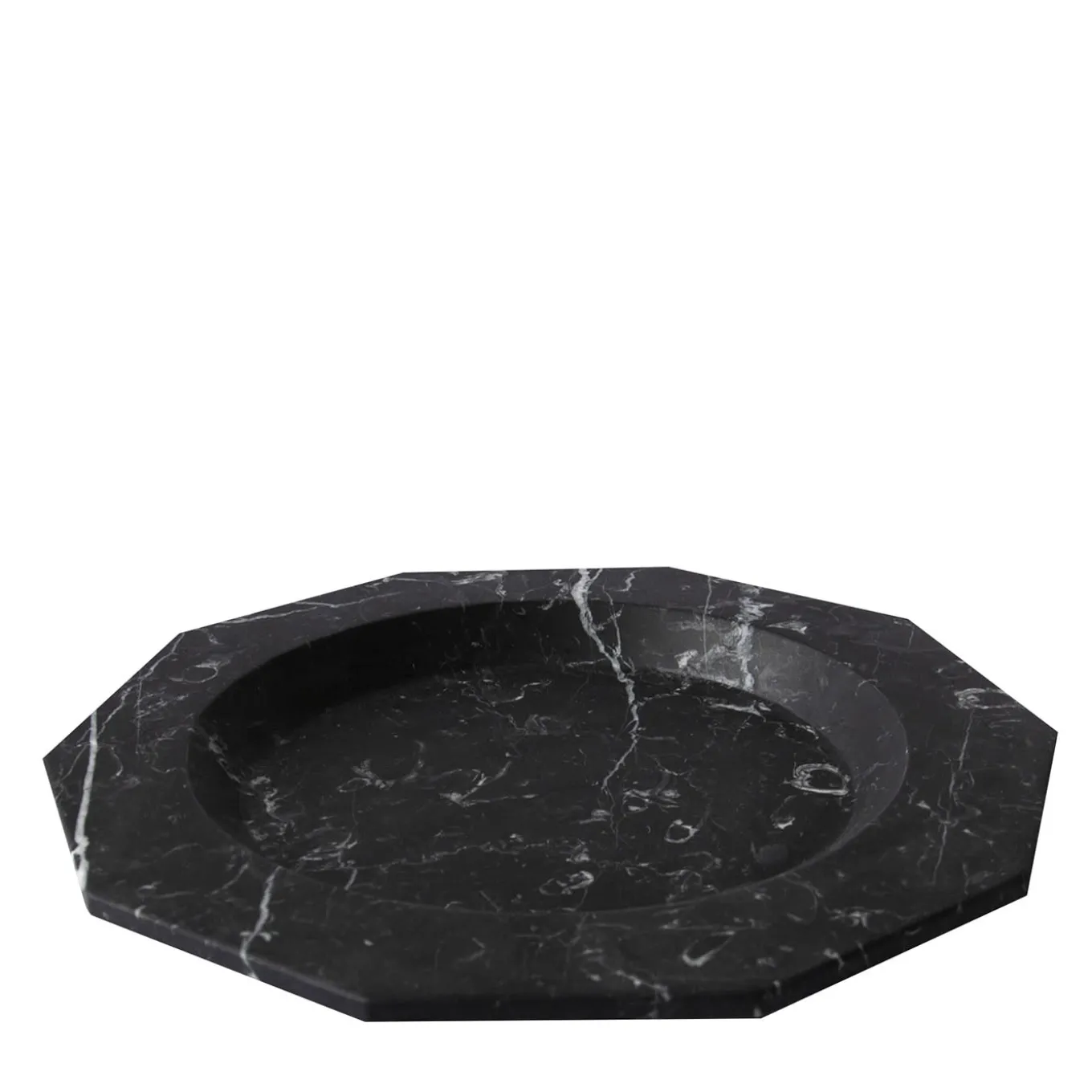 Dinner Plate in black Marquina marble