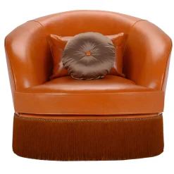 Dione Large Red Leather Armchair