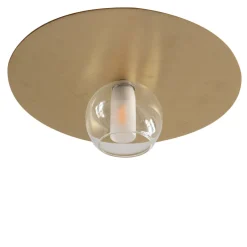 Dishy Circular Gold Finish Brass Ceiling Lamp