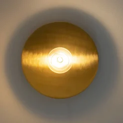 Dishy Circular Gold Finish Brass Ceiling Lamp