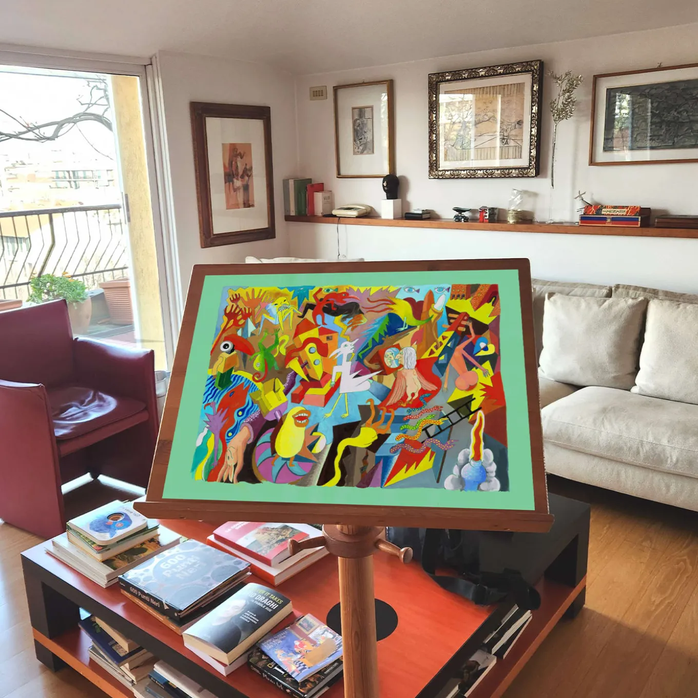 Disordinati Impeccabili - Tempera Painting on Colored Paper