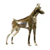 Doberman Brushed Bronze Sculpture