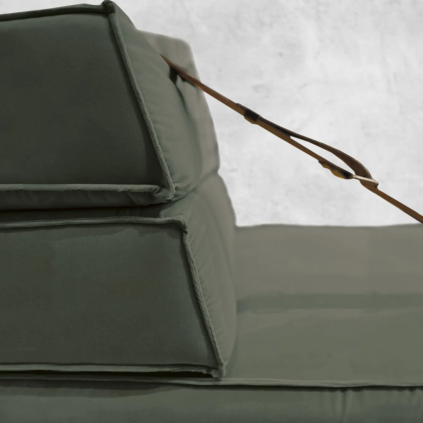 Docker English Green Velvet Armchair