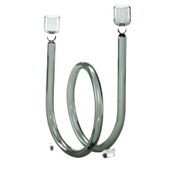 Dolce Vita Grey Glass Candle Holder
