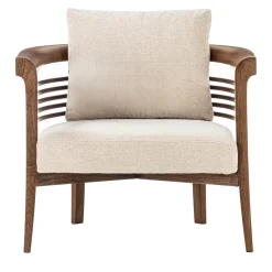 Dolfin Beige Fabric and Ash Loungechair