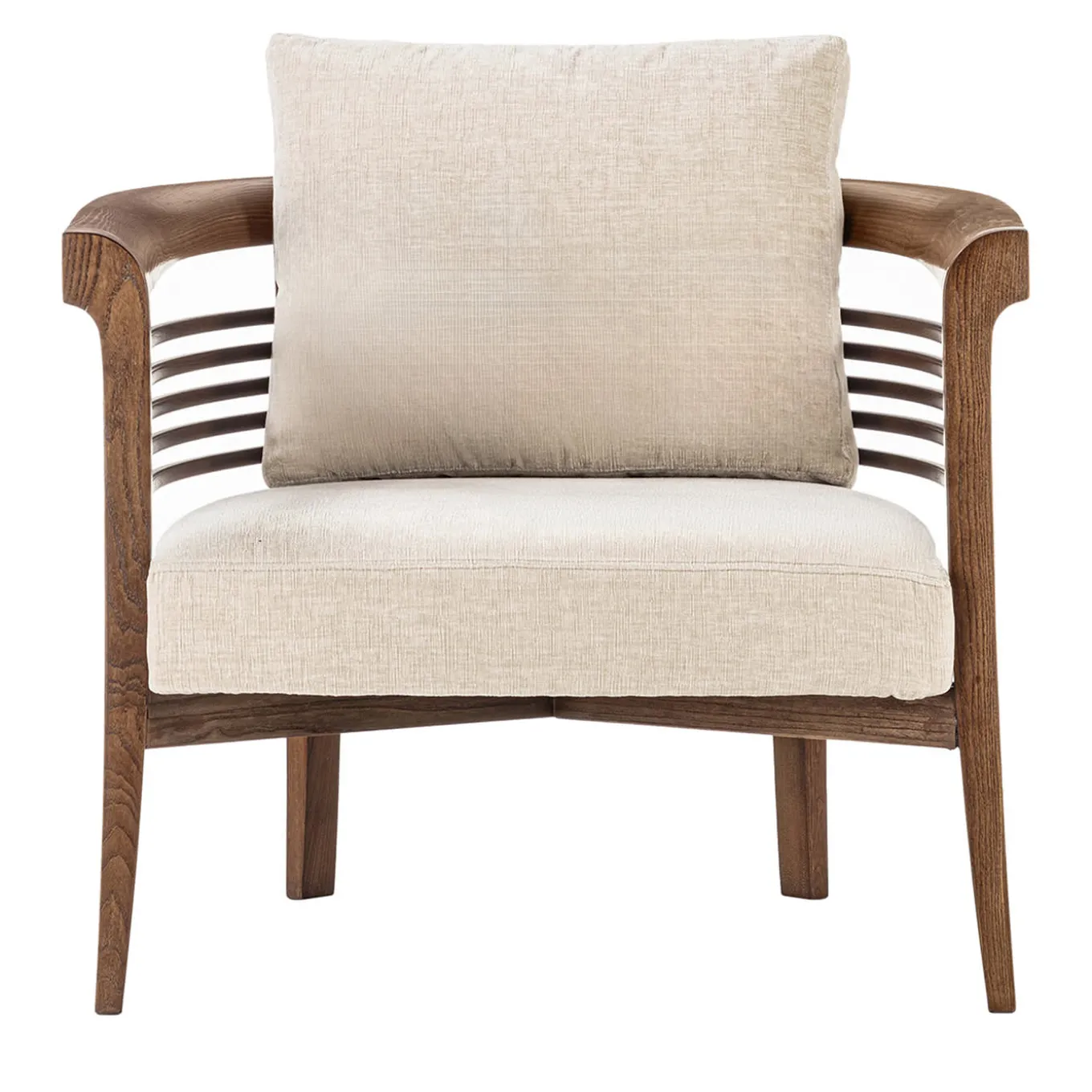 Dolfin Beige Fabric and Ash Loungechair