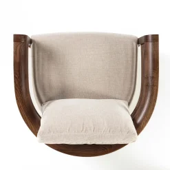 Dolfin Beige Fabric and Ash Loungechair