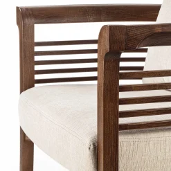 Dolfin Beige Fabric and Ash Loungechair