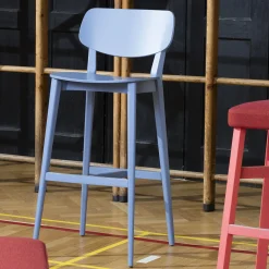 Doll 557 Light Blue Bar Stool by Emilio Nanni