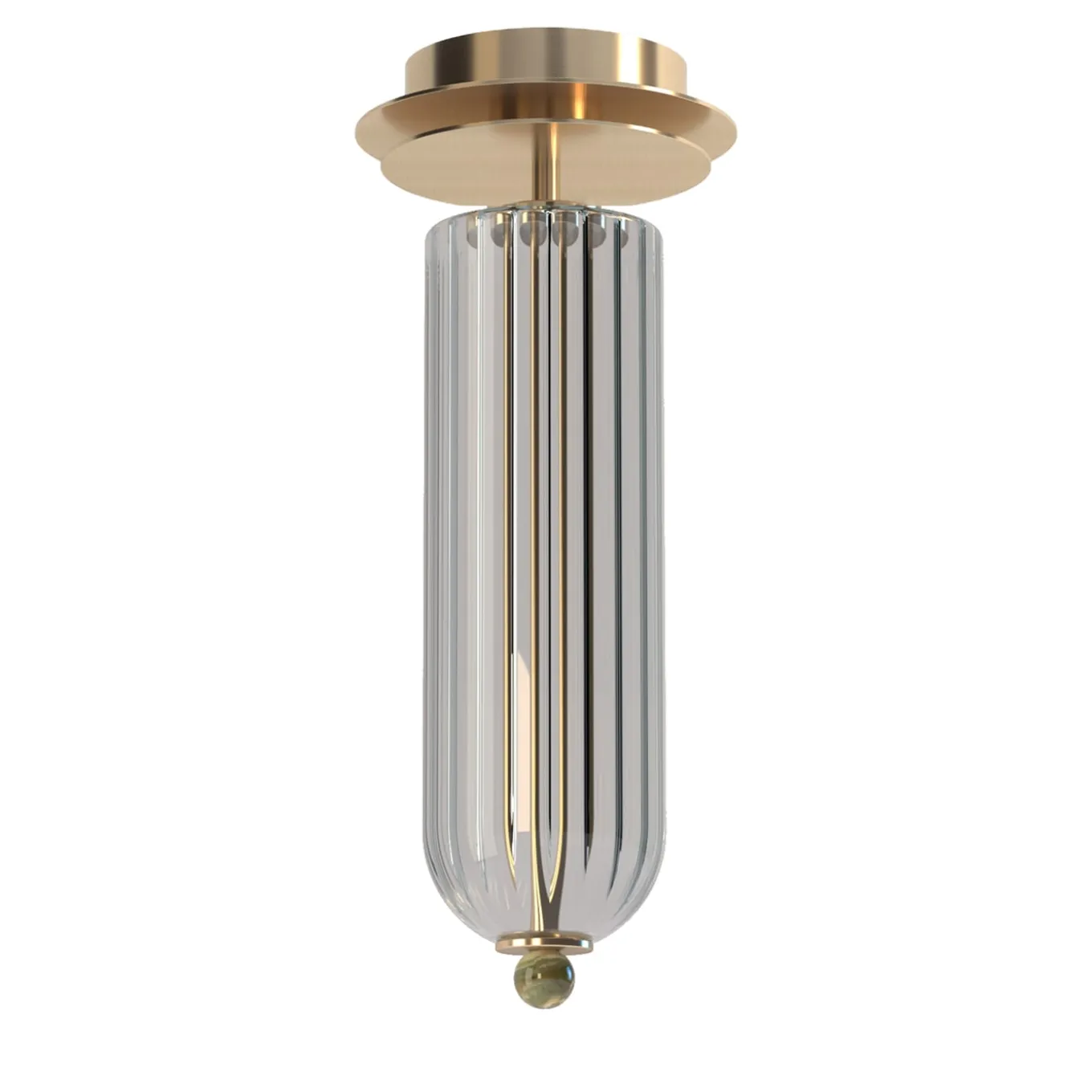 Dom Gold Brass And Glass Pendant Lamp