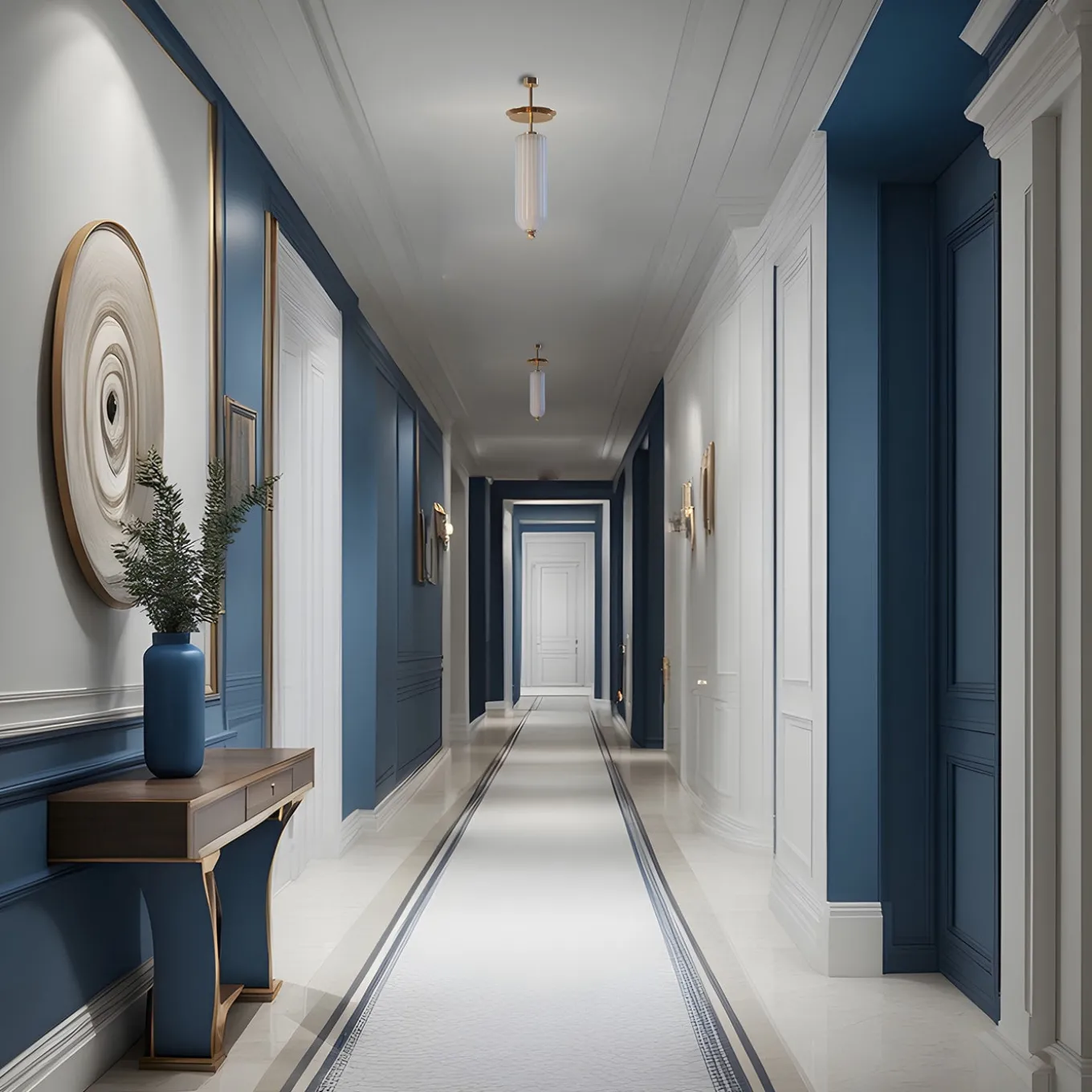 Dom Gold Brass And Glass Pendant Lamp