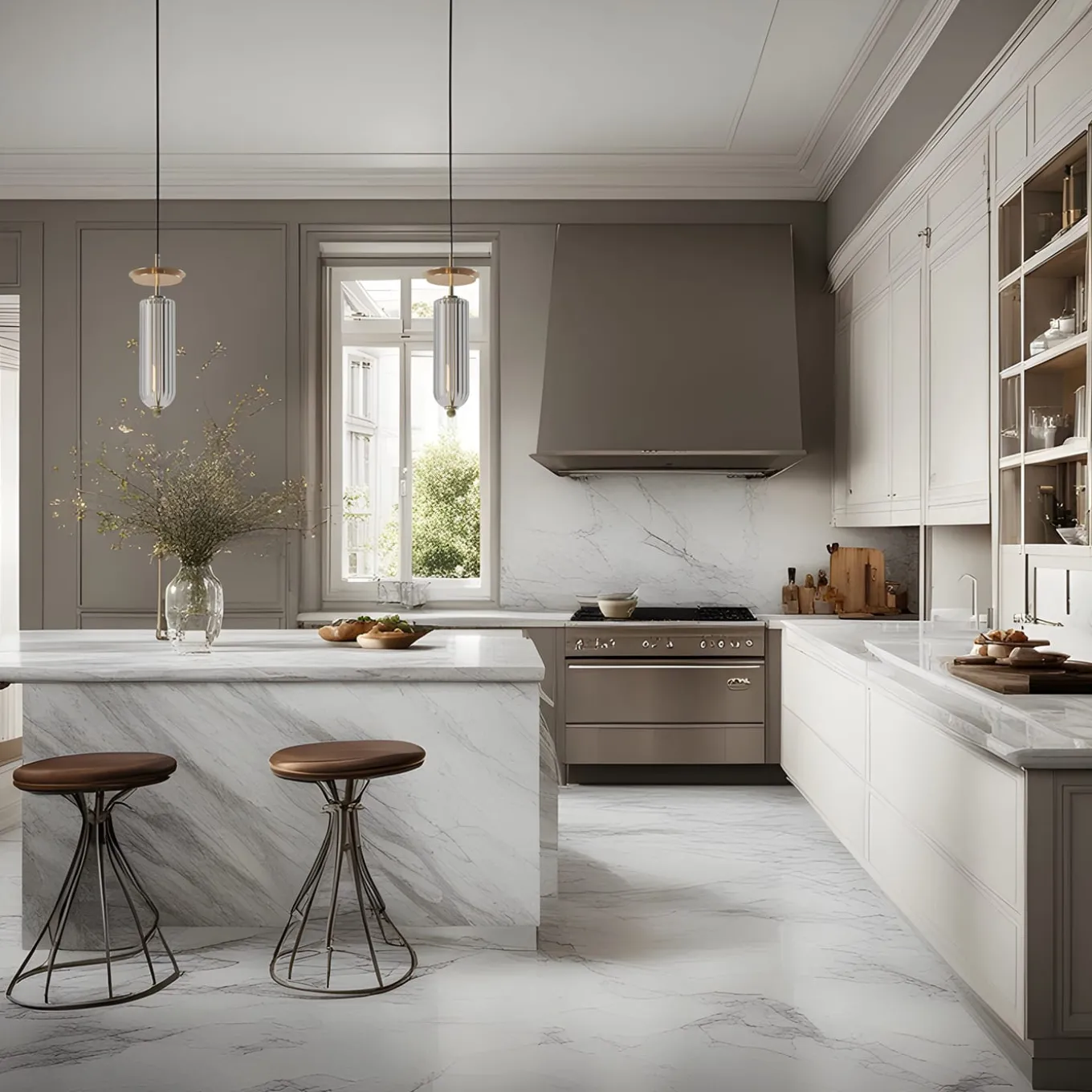 Dom Gold Brass And Glass Pendant Lamp