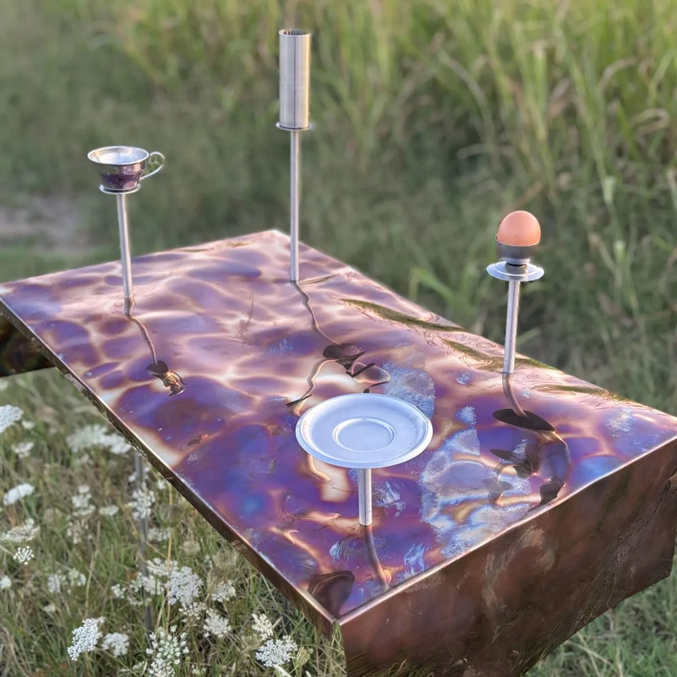 Domenica Multicolor Steel Breakfast Console