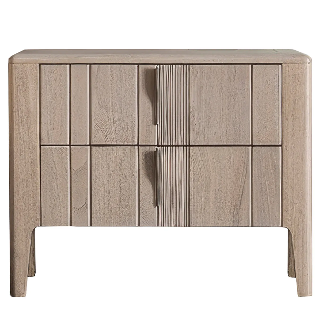 Domino 2-Drawer Beige Canaletto Walnut Nightstand