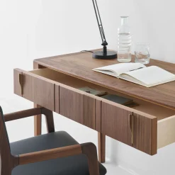 Domino 1-Drawer Canaletto Walnut Writing Desk