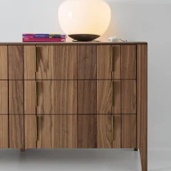 Domino 6-Drawer Canaletto Walnut Chest Of Drawers