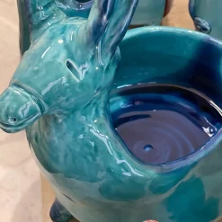 Donkey with Wings Light Blue Ceramic Figurine