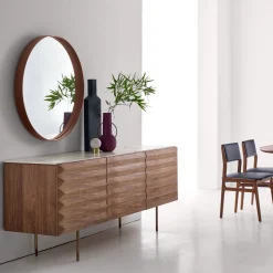 Dorian Gray Round Coppery Mirror