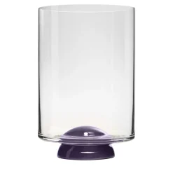 Dot Blueberry & Transparent Water Glass by Giovanni Patalano