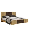 Double Bed with Canneté Detailing and Ebony Inserts in Limewood