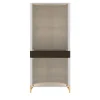 Double Door White Glass Cabinet