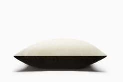 DOUBLE HORIZONTAL Velvet black and white cushion